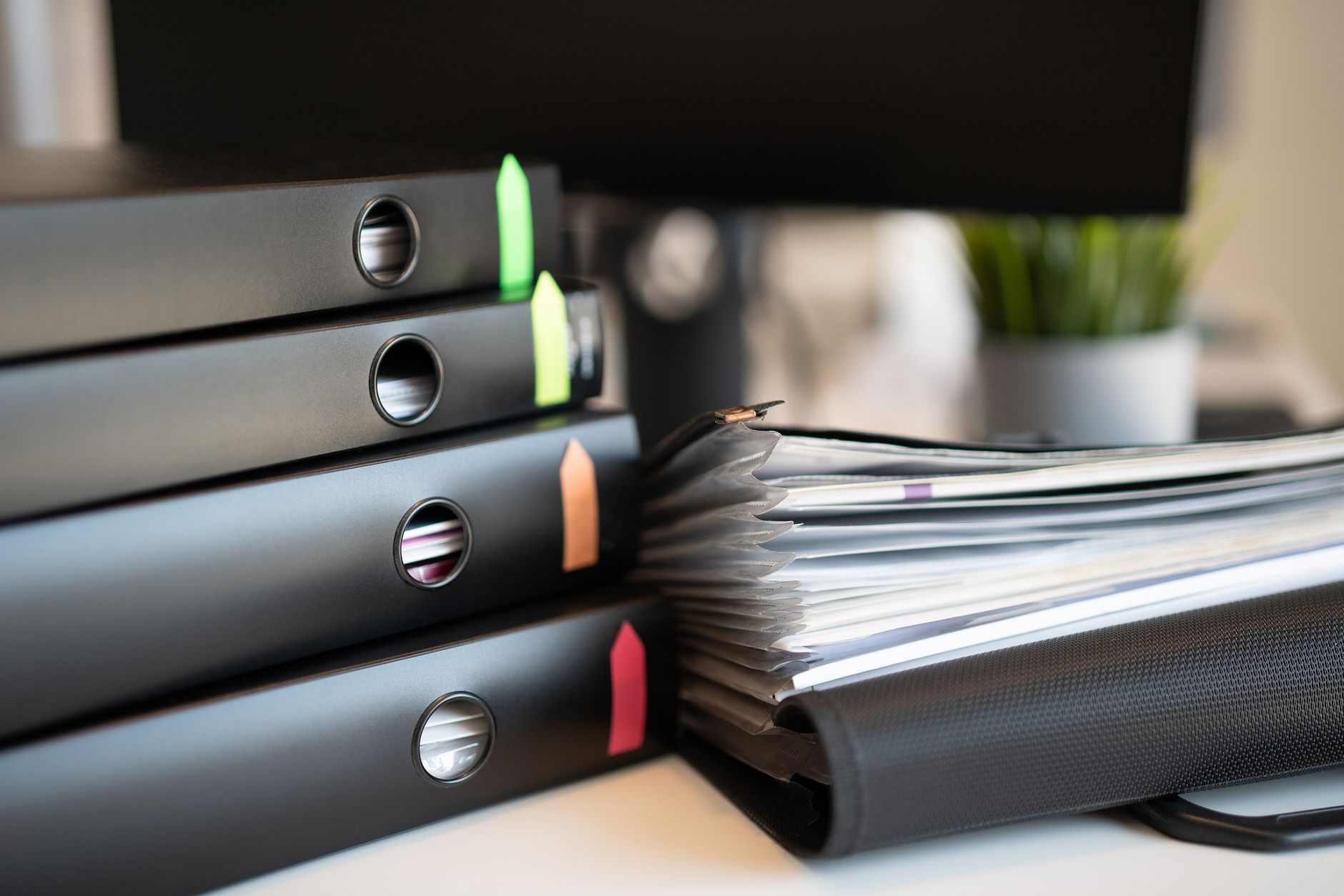 Organised binders of validation records and test certificates
